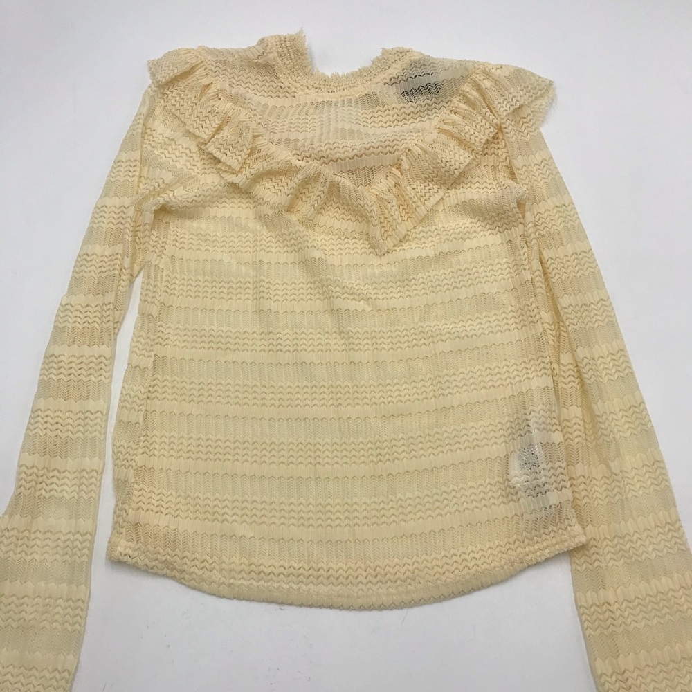 Top Shop Cream lace blouse stretchy material